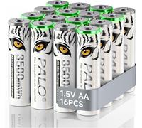 Batteria Al Litio Aa 1,5 V 3500 Mwh, Stampa Tiger E Con Luce Di Ricarica, Batterie Aa Ricaricabili A Bassa Autoscarica Da 1500 Cicli, Confezione Da 16 Batterie Con Scatola Batteria[Z1117]
