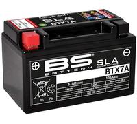 BS-Battery Batterie moto BTX7A (300672) AGM SLA sans entretien activée en usine Noir