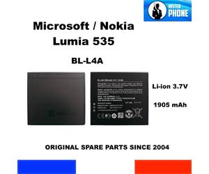 BATTERIA UFFICIALE NUOVO MICROSOFT BL-L4A LUMIA 535 DUAL SIM 1905mAh 3,7V 7,0Wh