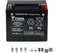 BATTERIA YUASA YTX20HL (SIGILLATA ATTIVATA - FACTORY SEALED) 12V/18AH, Noir