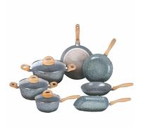 Batterie 10 pièces, revêtement intérieur antiadhésif en céramique, alliage d'aluminium, induction, Alaska OuiChef