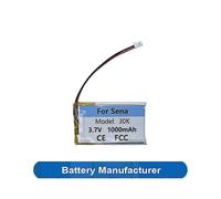 Batterie 1000 mAh à cycle zéro compatible avec casque moto Sena 30k, casque Bluetooth
