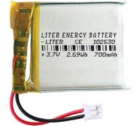 Batterie 102530 LiPo 3.7V 700mAh 2.59Wh Rechargeable avec Connecteur PH2.0 (JST-PHR-02) Type B Lithium: Assurez-Vous Que la polarité de l'appareil Correspond 32x25x10mm (PH2700mAh102530)