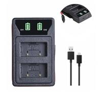 Batterie 1100mAh NB 2LH NB-2L BP-2L5 + LED Double Chargeur USB Intégré, Compatible For Canon. For Rebel XT XTi EOS 350D PowerShot S50 G9 EOS 350D 400D(Charger)