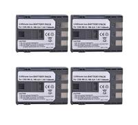 Batterie 1100mAh NB 2LH NB-2L BP-2L5 + LED Double Chargeur USB Intégré, Compatible For Canon. For Rebel XT XTi EOS 350D PowerShot S50 G9 EOS 350D 400D(4xBattery)