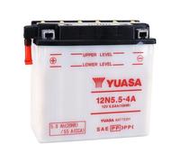 Yuasa Batterie de moto 12N5.5-4A 12V 5,5 Ah Conventionnelle Noir
