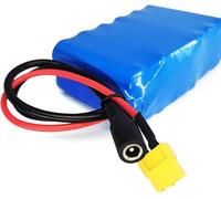 Batterie 12v 18000mah 22000mah Batterie Rechargeable Nest Boat Batterie Au Lithium Télécommande Haute Puissance Batterie De Bateau Appât De Pêche avec Prise DC Et Xt60, 12v22000mah
