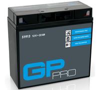 Batterie 12V 22Ah GEL GP-PRO 51913 GT19BL-BS moto similaire YT19BL-BS 51814