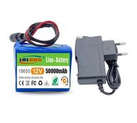 Batterie 12V 50Ah pour vélo électrique Batterie au Lithium 3S2P Ebike avec Chargeur Batterie au Lithium de Scooter Boîtier en PVC étanche Haute capacité 12V 50Ah