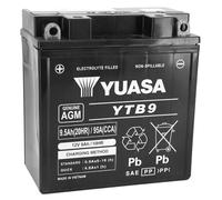 Yuasa Battery Batterie moto YTB9 12 V 95 CCA AGM haute performance sans entretien