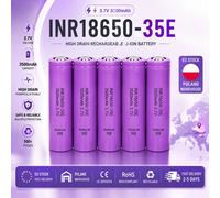 Batterie 18650 de 3500 mAh 3,7 V, cellule lithium-ion rechargeable INR18650-35E, batterie haute capacité réelle, longue durée de vie, plus de 500 cycles pour lampe de poche LED, batterie externe pour