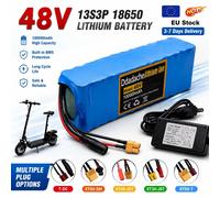 Batterie 2000W haute puissance 48V 100Ah 13S3P 18650 avec BMS intégré, batterie au lithium rechargeable 54,6V pour scooter électrique, vélo électrique avec chargeur 54,6V, batterie de secours Bullet-S