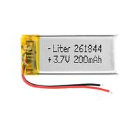 Batterie 261844 LiPo 3.7V 200mAh 0.74Wh 1S 5C Liter Energy Battery pour l'électronique Rechargeable Téléphone Portable Smartwatch GPS - Ne Convient Pas à la Radiocommande 46x18x3mm (200mAh|261844)