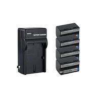 Batterie 2800 MAh NP-FS20 NP-FS21 NP-FS22, Compatible avec Sony, for DCR-PC5E DCR-PC3E PC1 PC2E PC5 PC3 PC1E PC5L PC4 PC2 TRV1VE PC4E(4Battery and 1Charger)