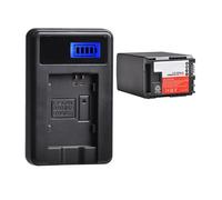 Batterie 2800mAh BP-828 BP828 + Chargeur USB LCD, Compatible for Canon VIXIA HF G50 HF G60 XA40 XA45 GX10 HF G20 HF G21 HFG40 XA10 XA11(1 Battery Set)