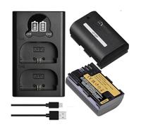 Batterie 2850 MAh, Compatible avec Canon, for LP-E6P EOS R5 Mark II 5D Mark III(2xBattery 1xCharger)