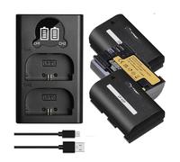 Batterie 2850 MAh, Compatible avec Canon, for LP-E6P EOS R5 Mark II 5D Mark III(3xBattery 1xCharger)