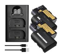 Batterie 2850 MAh, Compatible avec Canon, for LP-E6P EOS R5 Mark II 5D Mark III(4xBattery 1xCharger)