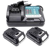 Batterie 2X BL1021B 2.0Ah avec Chargeur DC10WD pour Makita 12V