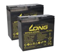 Batterie 2X Kung Long 12V (24V) 24Ah Pour E-Scooter E-Roller E-Mobil