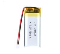 Batterie 3,7V 750mAh Akku 692245 Lithium-Polymère-Ion-Lithium-Ion-Li-Po avec connexion 2P-PH avec pas de 2,0 mm