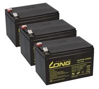 Batterie 3 x 12 V 15 Ah AGM comme 12 Ah 14 Ah Compatible avec scooter électrique Quad E Bike Scooter électrique - Durable - Sans entretien - Fiable - Batterie de rechange