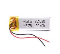 Batterie 301030 LiPo 3.7V 120mAh 0.444Wh 1S 5C Liter Energy Battery pour l'électronique Rechargeable téléphone Portable lumière LED - Ne Convient Pas à la Radiocommande 32x10x3mm (120mAh|301030)