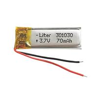 Batterie 301030 LiPo 3.7V 70mAh 0.259Wh 1S 5C Liter Energy Battery pour l'électronique Rechargeable Téléphone Portable Smartwatch GPS - Ne Convient Pas à la Radiocommande 32x10x3mm (70mAh|301030)