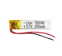 Batterie 301048 LiPo 3.7V 200mAh 0.74Wh 1S 5C Liter Energy Battery pour l'électronique Rechargeable Téléphone Portable Smartwatch GPS - Ne Convient Pas à la Radiocommande 50x10x4mm (200mAh|301048)