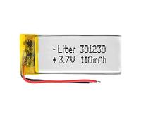 Batterie 301230 LiPo 3.7V 110mAh 0.407Wh 1S 5C Liter Energy Battery pour l'électronique Rechargeable Téléphone Portable Smartwatch GPS - Ne Convient Pas à la Radiocommande 32x12x3mm (110mAh|301230)
