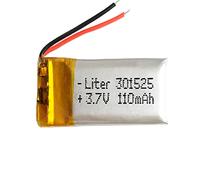 Batterie 301525 LiPo 3.7V 110mAh 0.407Wh 1S 5C Liter Energy Battery pour l'électronique Rechargeable Téléphone Portable Smartwatch GPS - Ne Convient Pas à la Radiocommande 27x15x3mm (110mAh|301525)
