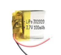 Batterie 302020 LiPo 3.7V 100mAh 0.37Wh 1S 5C Liter Energy Battery pour l'électronique Rechargeable Téléphone Portable Smartwatch GPS - Ne Convient Pas à la Radiocommande 22x20x3mm (100mAh|302020)