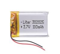 Batterie 302025 LiPo 3.7V 110mAh 0.407Wh 1S 5C Liter Energy Battery pour l'électronique Rechargeable Téléphone Portable Smartwatch GPS - Ne Convient Pas à la Radiocommande 27x20x3mm (110mAh|302025)