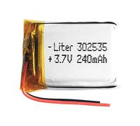 Batterie 302535 LiPo 3.7V 240mAh 0.888Wh 1S 5C Liter Energy Battery pour l'électronique Rechargeable Téléphone Portable Smartwatch GPS - Ne Convient Pas à la Radiocommande 37x25x3mm (240mAh|302535)