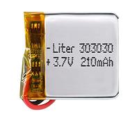 Batterie 303030 LiPo 3.7V 210mAh 0.777Wh 1S 5C Liter Energy Battery pour l'électronique Rechargeable Téléphone Portable Smartwatch GPS - Ne Convient Pas à la Radiocommande 32x30x3mm (210mAh|303030)