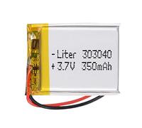 Batterie 303040 LiPo 3.7V 350mAh 1.295Wh 1S 5C Liter Energy Battery pour l'électronique Rechargeable Téléphone Portable Smartwatch GPS - Ne Convient Pas à la Radiocommande 42x30x3mm (350mAh|303040)