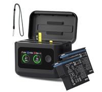 Batterie 360 X5, ensemble de chargement de batteries avec écran LED, boîtier de charge rapide de 27 W, fonction Power Bank de charge bidirectionnelle, avec emplacements pour cartes SD Misro (étui de