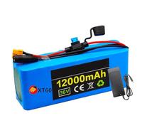 Batterie 36V 12mAh Lithium ION pour vélo électrique Batterie Haute Puissance 200w-1000W 36V 12mAh E-Bike Vélo électrique BMS + 42V Chargeur XT60 Plug,36V 12Ah