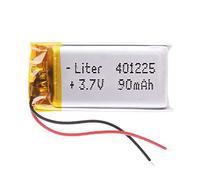 Batterie 401225 LiPo 3.7V 90mAh 0.333Wh 1S 5C Liter Energy Battery pour l'électronique Rechargeable Téléphone Portable Smartwatch GPS - Ne Convient Pas à la Radiocommande 27x12x4mm (90mAh|401225)