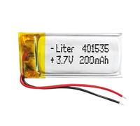 Batterie 401535 LiPo 3.7V 200mAh 0.74Wh 1S 5C Liter Energy Battery pour l'électronique Rechargeable Téléphone Portable Smartwatch GPS - Ne Convient Pas à la Radiocommande 37x15x4mm (200mAh|401535)