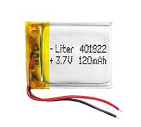 Batterie 401822 LiPo 3.7V 120mAh 0.444Wh 1S 5C Liter Energy Battery pour l'électronique Rechargeable téléphone Portable lumière LED - Ne Convient Pas à la Radiocommande 24x18x4mm (120mAh|401822)