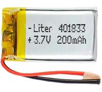 Batterie 401833 LiPo 3.7V 200mAh 0.74Wh 1S 5C Liter Energy Battery pour l'électronique Rechargeable Téléphone Portable Smartwatch GPS-Ne Convient Pas à la Radiocommande 35x18x4mm (200mAh401833)
