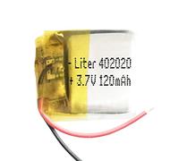 Batterie 402020 LiPo 3.7V 120mAh 0.444Wh 1S 5C Liter Energy Battery pour l'électronique Rechargeable téléphone Portable lumière LED - Ne Convient Pas à la Radiocommande 22x20x4mm (120mAh|402020)