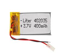 Batterie 402035 LiPo 3.7V 400mAh 1.48Wh 1S 5C Liter Energy Battery pour l'électronique Rechargeable Téléphone Portable Smartwatch GPS - Ne Convient Pas à la Radiocommande 37x20x4mm (400mAh|402035)