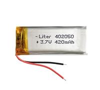 Batterie 402050 LiPo 3.7V 420mAh 1.554Wh 1S 5C Liter Energy Battery pour l'électronique Rechargeable Téléphone Portable Smartwatch GPS - Ne Convient Pas à la Radiocommande 52x20x4mm (420mAh|402050)