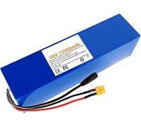 Batterie 48V 15Ah pour Vélo Électrique, Batterie pour Vélo Électrique Pliable avec Chargeur pour Moteur De Vélo De 1000W À 200W. 48V 15Ah,XT60+DC