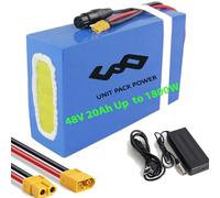 Batterie 48V 20.8Ah 1000W - Litio Batterie Li-ION pour vélo électrique Scooter électrique 1000W 750W 500W avec Moteur - Litio Batterie kit de Conversion ebike Batterie (20.8Ah, 960Wh)