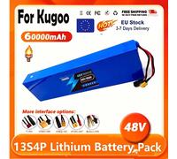 Batterie 48V 60000mAh 13S4P pour trottinette électrique Kugoo M4/M4Pro/MaxSpeed avec BMS intégré et cellules 18650 XT30-JST