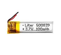 Batterie 500839 LiPo 3.7V 100mAh 0.37Wh 1S 5C Liter Energy Battery pour l'électronique Rechargeable Téléphone Portable Smartwatch GPS - Ne Convient Pas à la Radiocommande 40x8x5mm (100mAh|500839)