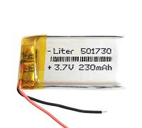 Batterie 501730 LiPo 3.7V 230mAh 0.851Wh 1S 5C Liter Energy Battery pour l'électronique Rechargeable Téléphone Portable Smartwatch GPS - Ne Convient Pas à la Radiocommande 32x17x5mm (230mAh|501730)